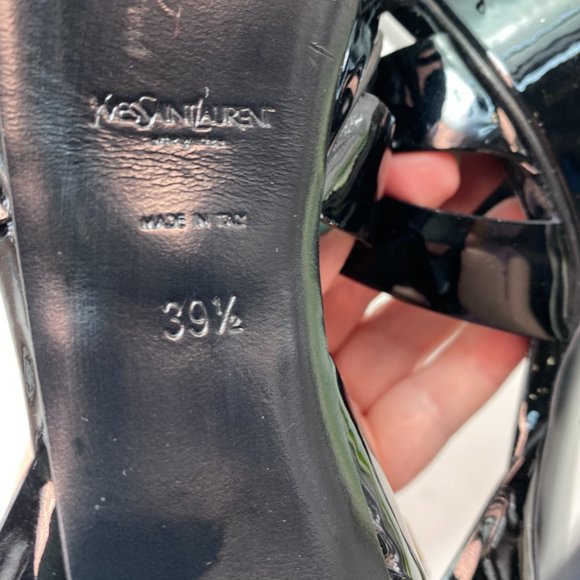 🌷❤️🔥FINAL SALE 🔥 NO OFFERS🌷💥Saint Laurent Tribute Patent Sandal 39.5 - Picture 9 of 9